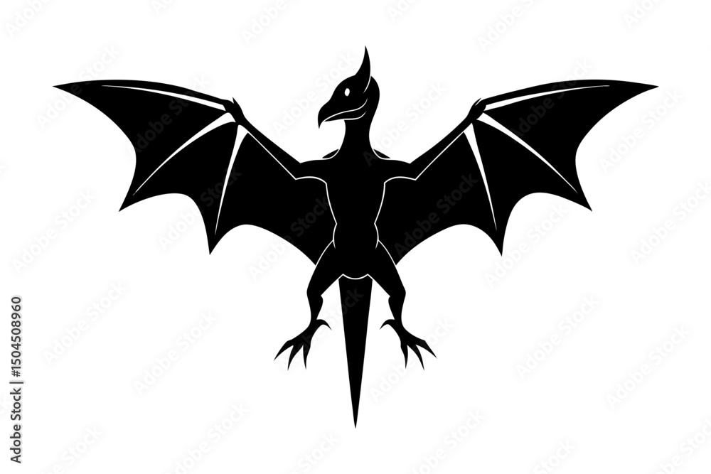 Fototapeta premium Pterodactyl Silhouette vector