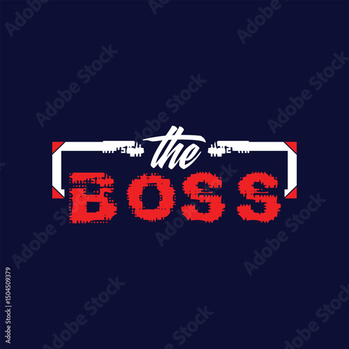 The boss typography background lettering style