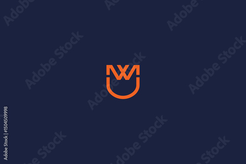letter wu, uw logo concept icon vector logo design template elements