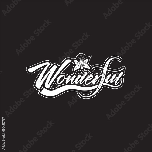 Vintage 1984  limited edition modern lettering typography style
