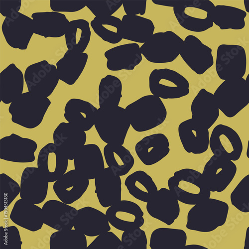 Vector seamless yellow pattern with smears in grunge style. Print, background, wallpaper, design