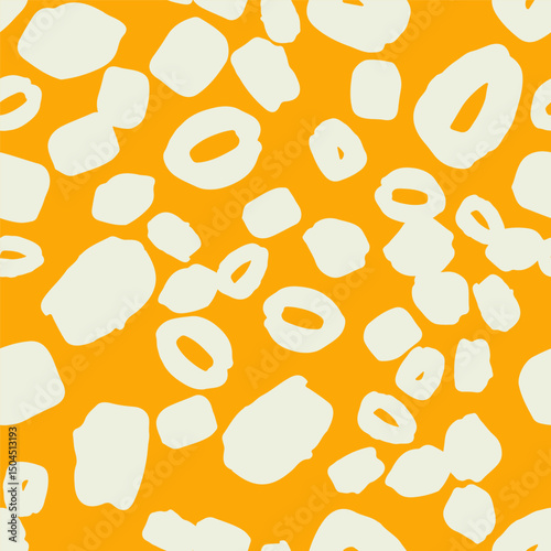 Vector seamless orange pattern with smears in grunge style. Print, background, wallpaper, design