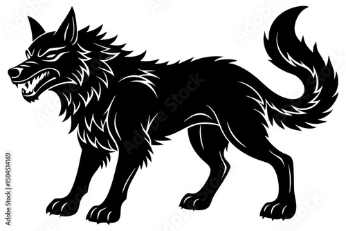 Fenrir Vector Icon in Bold Silhouette Design