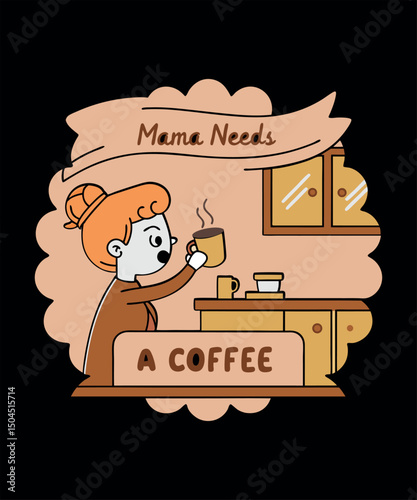 A vector illustration of coffee possibly a coffee cup or coffee beans created in Adobe Illustrator using CMYK colors Helvetica and Courier fonts suitable for various design applications