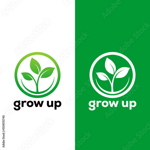 Grow Up Plant Logo