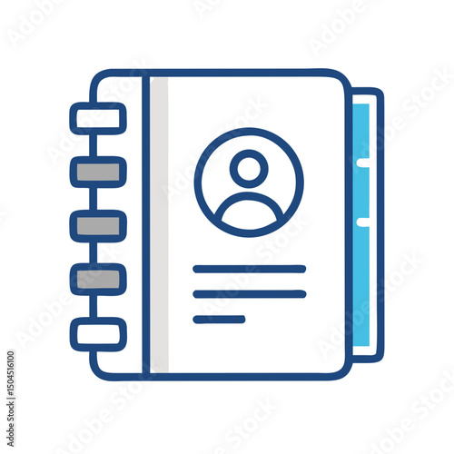 Address Book Icon Representing Contact Management and Personal Information Storage