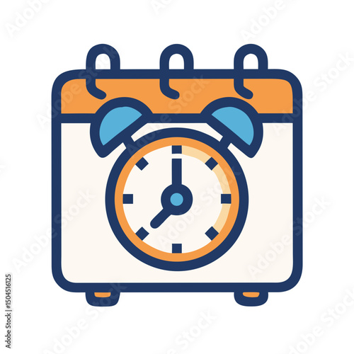 Alarm Clock Icon Representing Class Schedule and Time Management for Education