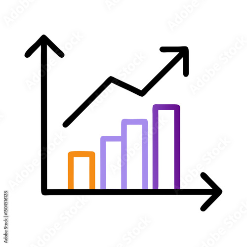 Arrow Chart Icon Representing Business Trends and Financial Growth Analysis