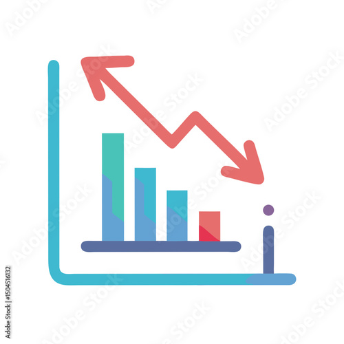 Arrow Chart Icon Representing Business Trends and Financial Growth Analysis