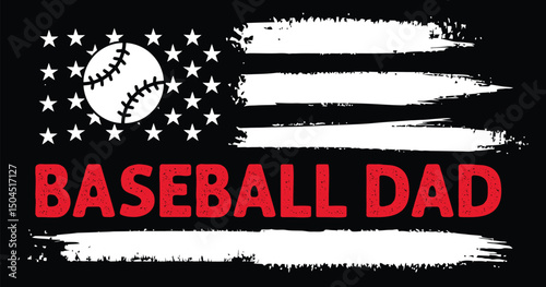 Baseball Dad Flag Design