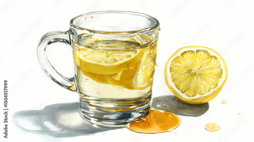 Watercolor Illustration of Barley Water with Lemon and Honey – Natural Detox Drink
Watercolor Illustration of Barley Water with Lemon and Honey – Natural Detox Drink