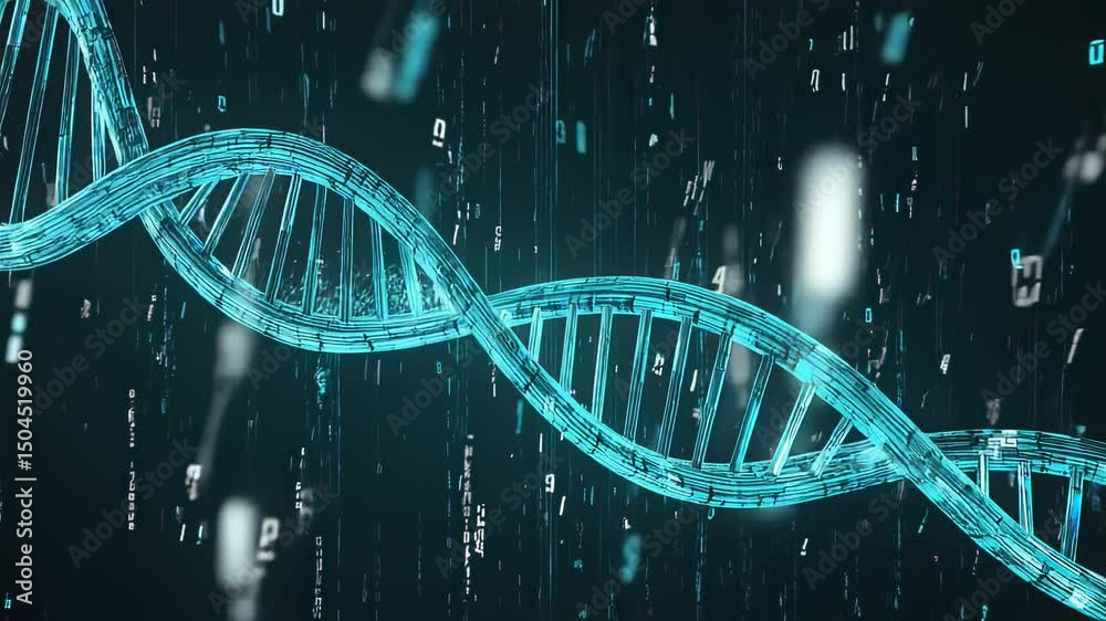 Digital DNA Strand Animation