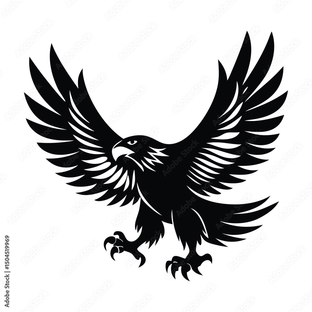 Fototapeta premium Patriotic Eagle vector silhouette