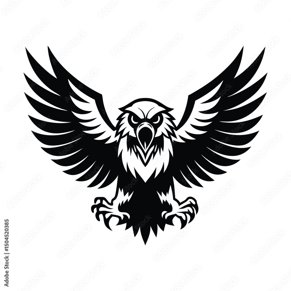 Fototapeta premium Patriotic Eagle vector silhouette