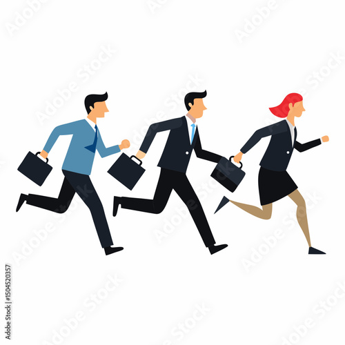 business man running