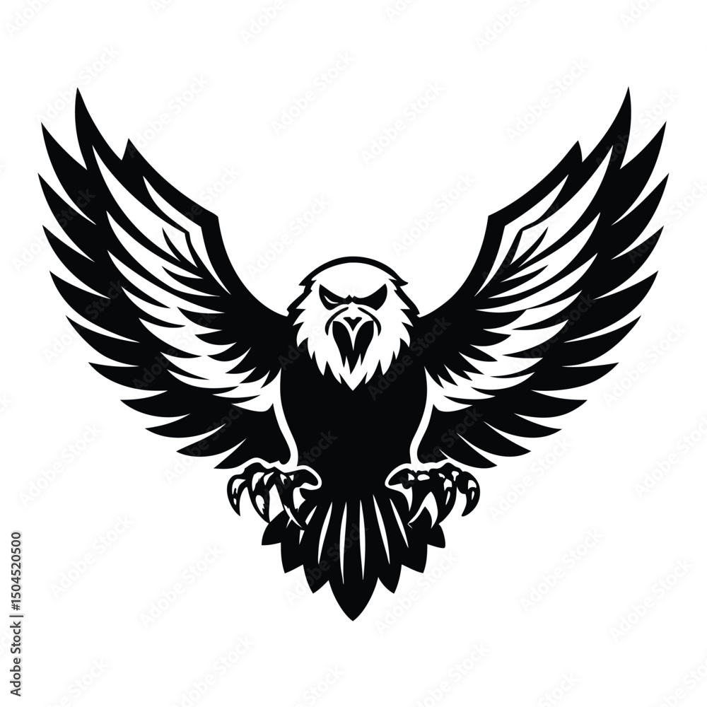 Obraz premium Patriotic Eagle vector silhouette