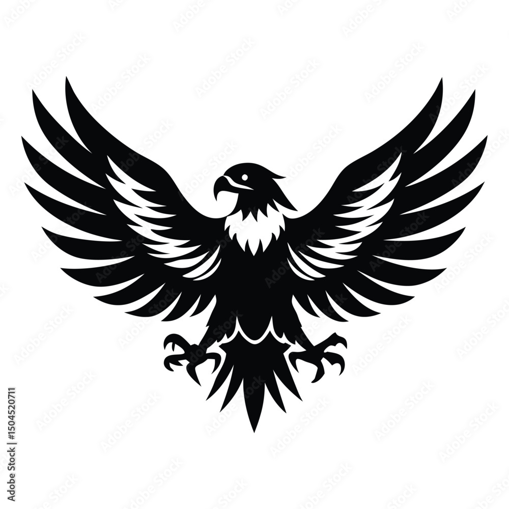 Obraz premium Patriotic Eagle vector silhouette