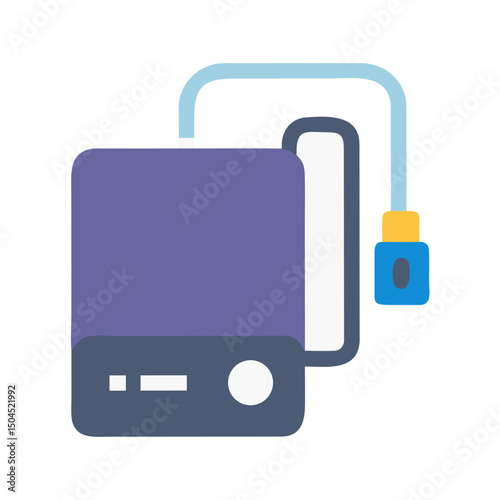 External Drive Icon Representing Portable Storage and Data Backup