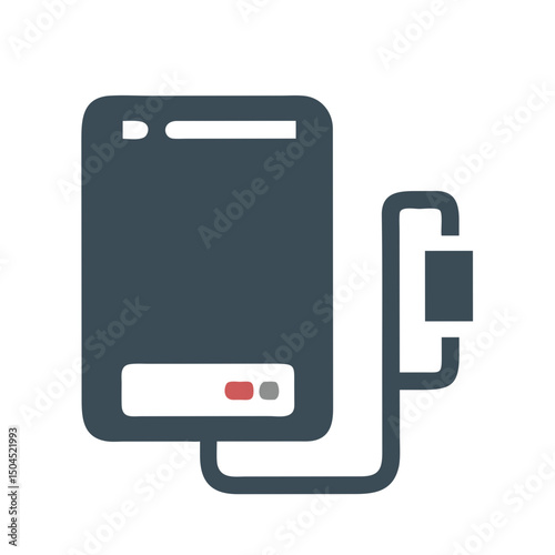 External Drive Icon Representing Portable Storage and Data Backup