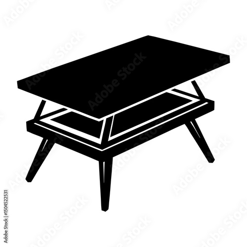 Lift-Top Coffee Table silhouette vector