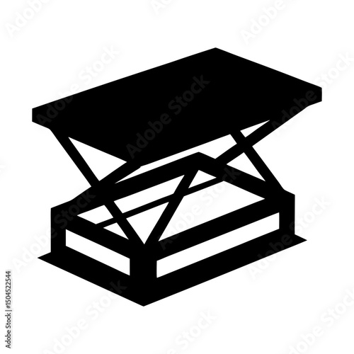 Lift-Top Coffee Table silhouette vector