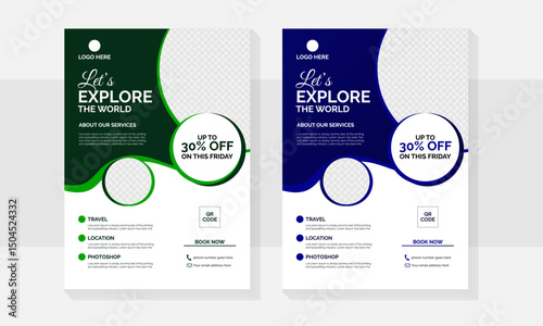 Modern tour promotion flyer layout