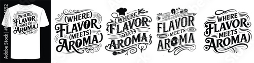 Café Menu Typography Tee with Artistic Details