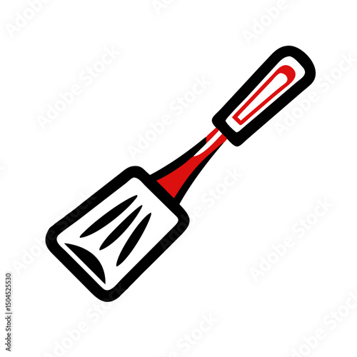 Spatula icon displaying vibrant colors, cooking utensil concept