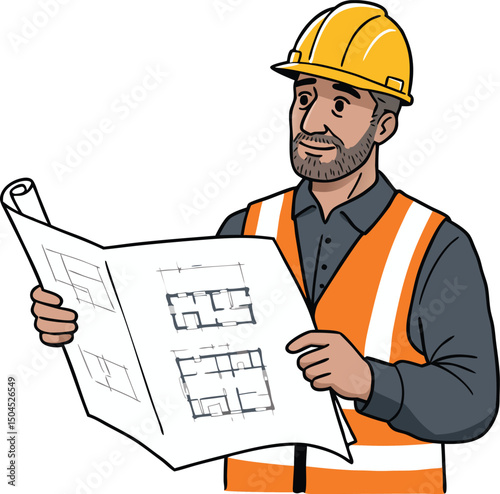 architect with blueprints