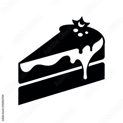 Silhouette Cheesecake Dessert Graphic