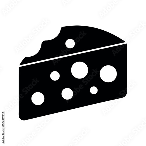 Colby Cheese Silhouette Vector Food Design