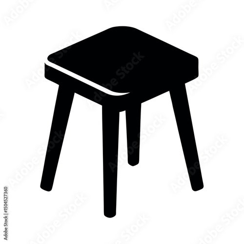 Corner Stool for Fighters Vector Art