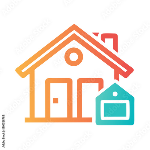 House Icon Representing Property and Real Estate - Home and Residential Symbol