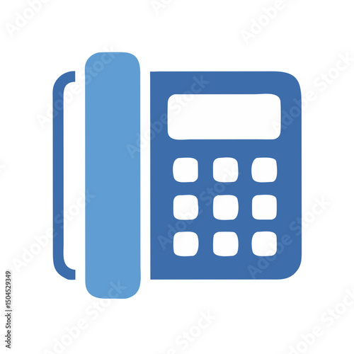 Landline Telephone Icon - Classic Communication and Contact Symbol