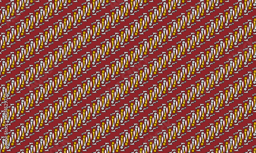 Ethnic seamless pattern bambu, dark red background, inspired by traditional motifs batik. Suitable for fabric, textile, decor, and wallpaper. Cultural, ornamental, and repeat-ready vector design.