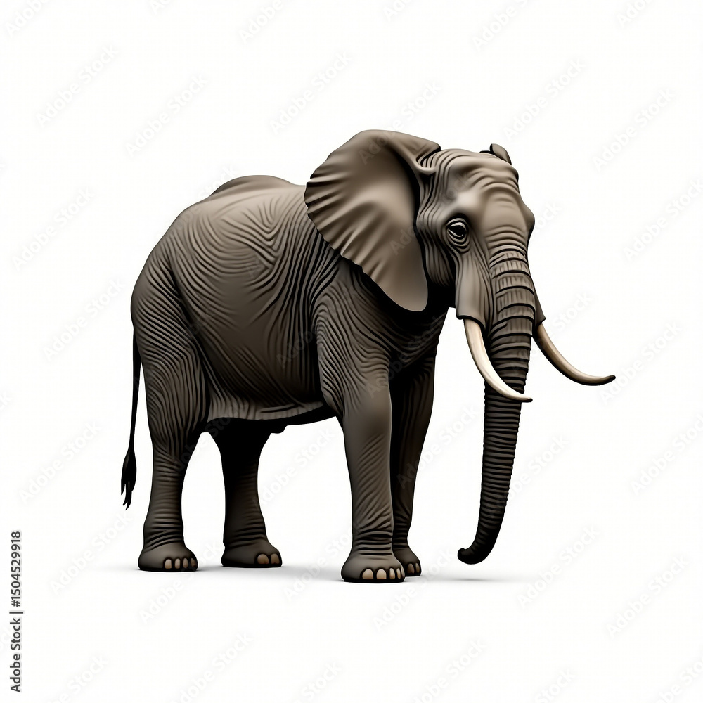 Fototapeta premium elephant isolated on white
