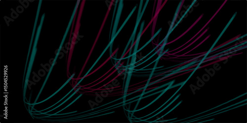 abstract Digital Vines Twilight Feathers. Background with a colorful wave in the middle. Silken Shadows and Dancing With Light used for party, birthday. 