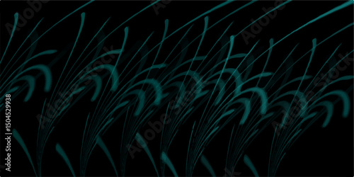 abstract Digital Vines Twilight Feathers. Background with a colorful wave in the middle. Silken Shadows and Dancing With Light used for party, birthday. 