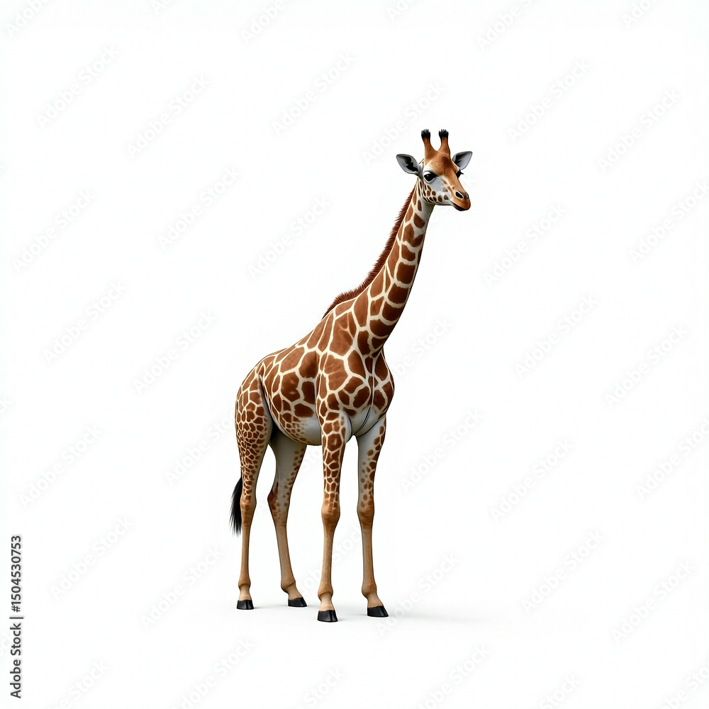 Fototapeta premium giraffe isolated on white