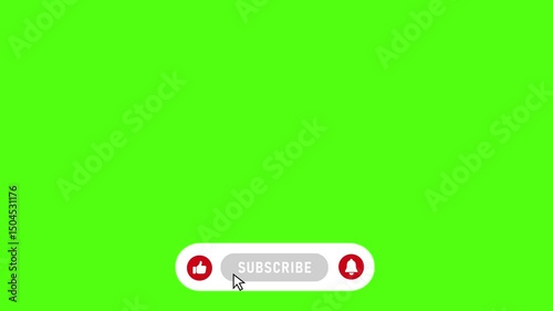 Green Screen Like, Subscribe, and Bell Button Animation for Content Creators