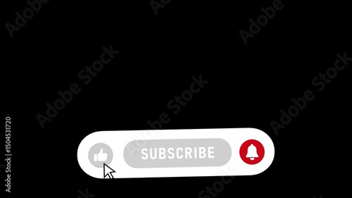 Green Screen Thumbs Up and Subscribe Button Click Animation