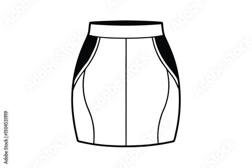 Womens fashion design stylish mini skirt template