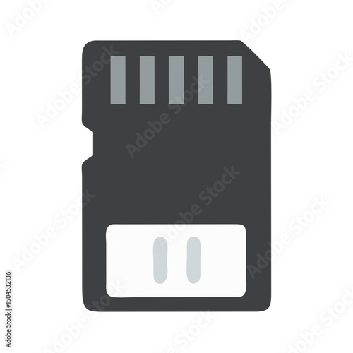 Micro SD Card Icon Representing Compact Storage