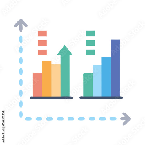 Mixed Line and Bar Chart Icon