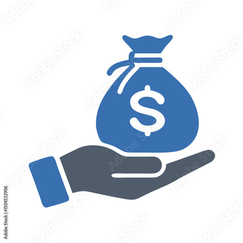 Money Bag in Hand Icon