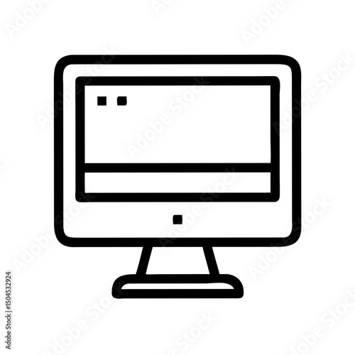 Monitor Icon Representing Desktop Display