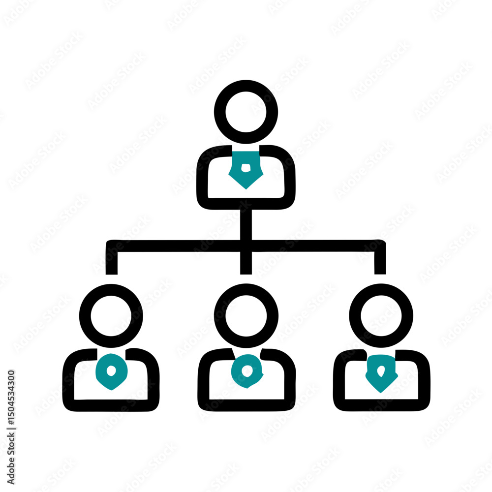 Organizational Hierarchy Icon – Structure, Management Levels, and Team Chart Symbol Illustration Organizational Hierarchy Icon – Structure, Management Levels, and Team Chart Symbol Illustration