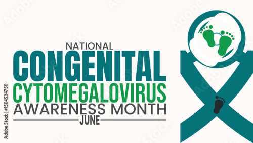 National Congenital Cytomegalovirus awareness month design templet
