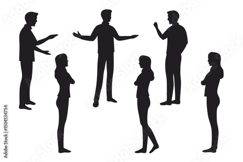 silhouettes of people