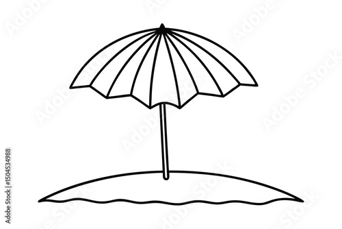 Beach umbrella summer vacation relaxation seaside sun shade